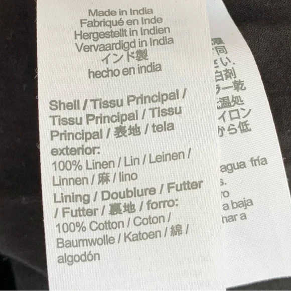 J. Crew Button Back 100% Linen Shift Dress Black Size XS - Picture 7 of 10